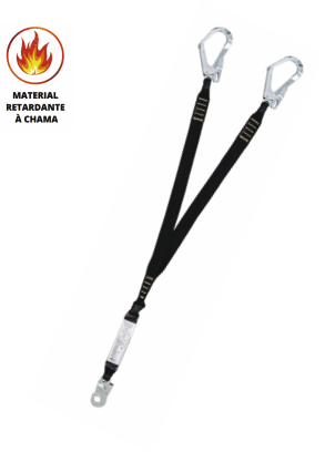 Talabarte Simples em Y, Fita retardante à chama, C/ absorvedor de energia